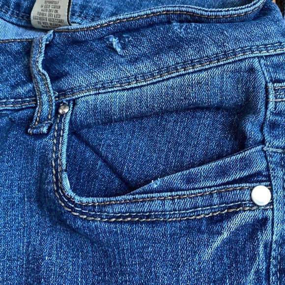 Paris Blue Vintage Double Button Fly Vintage Women's Straight Leg Jeans - Blue - Picture 6 of 10